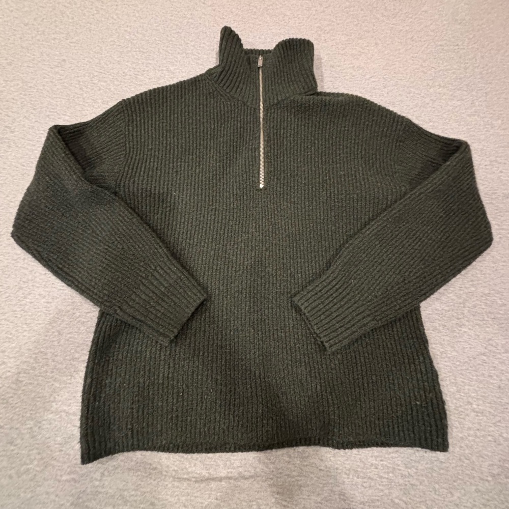 Old Navy Green Zip Up Sweater - Picture 2 of 4